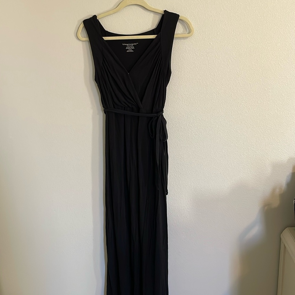 Liz Lange XS Maternity/Nursing Black Maxi Dress